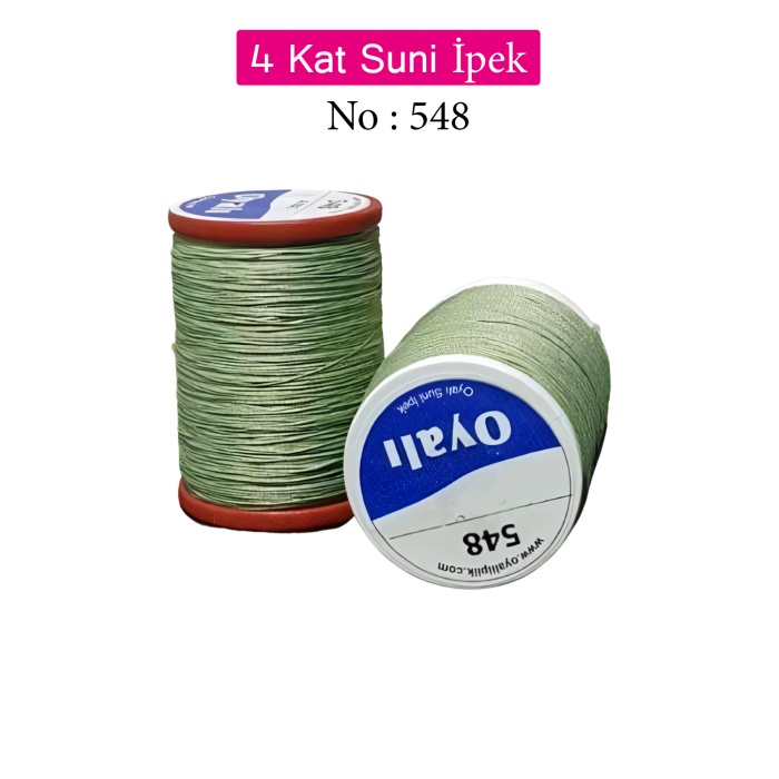 Oyalı 4 Kat Suni İpek İplik İğne Oyası Boncuk İpi Tığ Oyası No:548