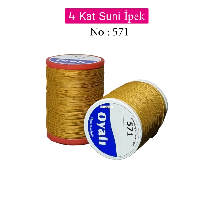 Oyalı 4 Kat Suni İpek İplik İğne Oyası Boncuk İpi Tığ Oyası No:571