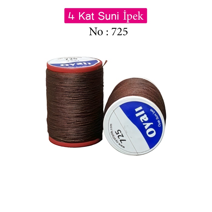 Oyalı 4 Kat Suni İpek İplik İğne Oyası Boncuk İpi Tığ Oyası No:725