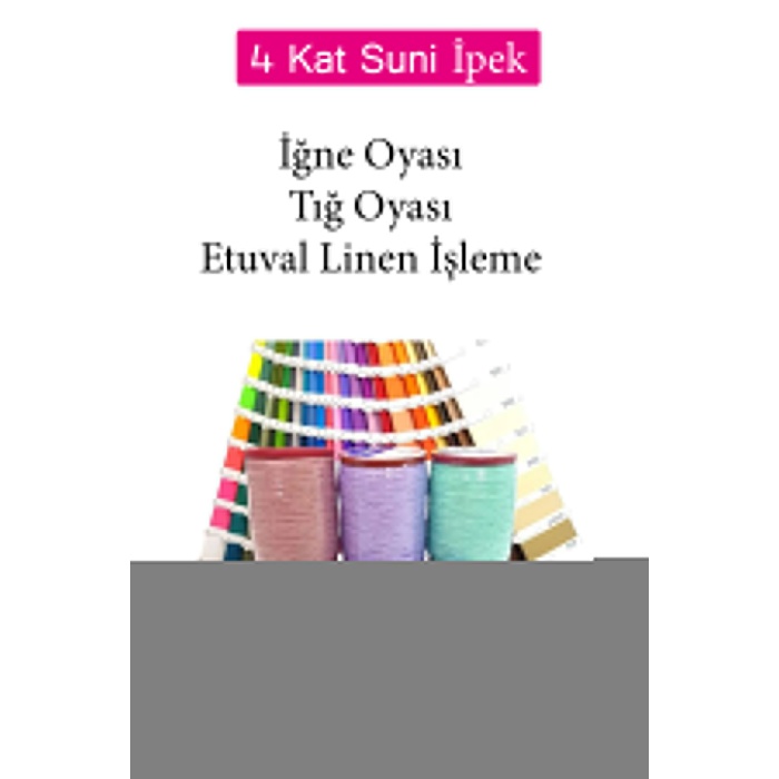 Oyalı 4 Kat Suni İpek İplik İğne Oyası Boncuk İpi Tığ Oyası No:772