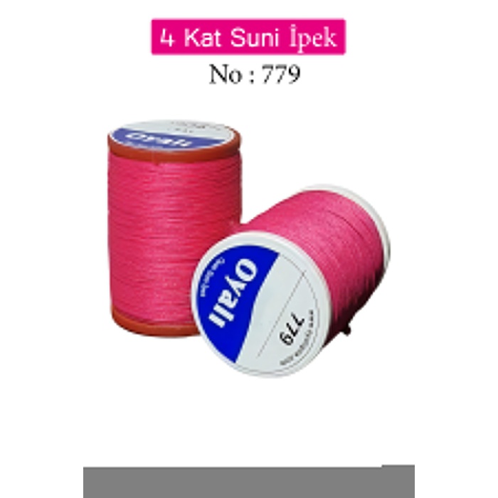 Oyalı 4 Kat Suni İpek İplik İğne Oyası Boncuk İpi Tığ Oyası No:779