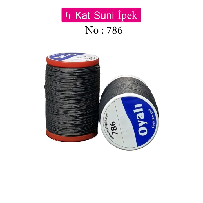 Oyalı 4 Kat Suni İpek İplik İğne Oyası Boncuk İpi Tığ Oyası No:786