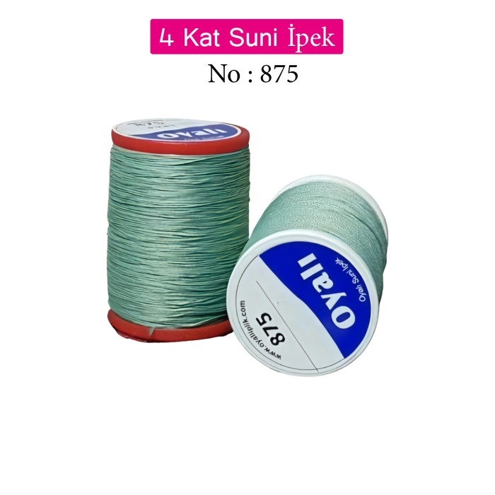 Oyalı 4 Kat Suni İpek İplik İğne Oyası Boncuk İpi Tığ Oyası No:875