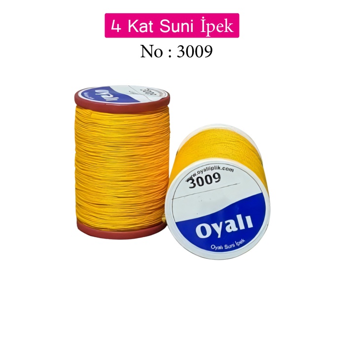 Oyalı 4 Kat Suni İpek İplik İğne Oyası Boncuk İpi Tığ Oyası No:3009