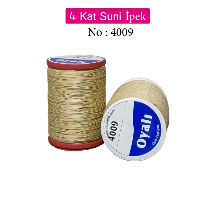 Oyalı 4 Kat Suni İpek İplik İğne Oyası Boncuk İpi Tığ Oyası No:4009