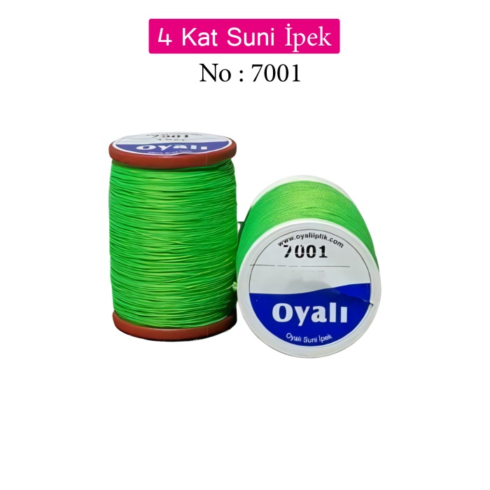 Oyalı 4 Kat Suni İpek İplik İğne Oyası Boncuk İpi Tığ Oyası No:7001