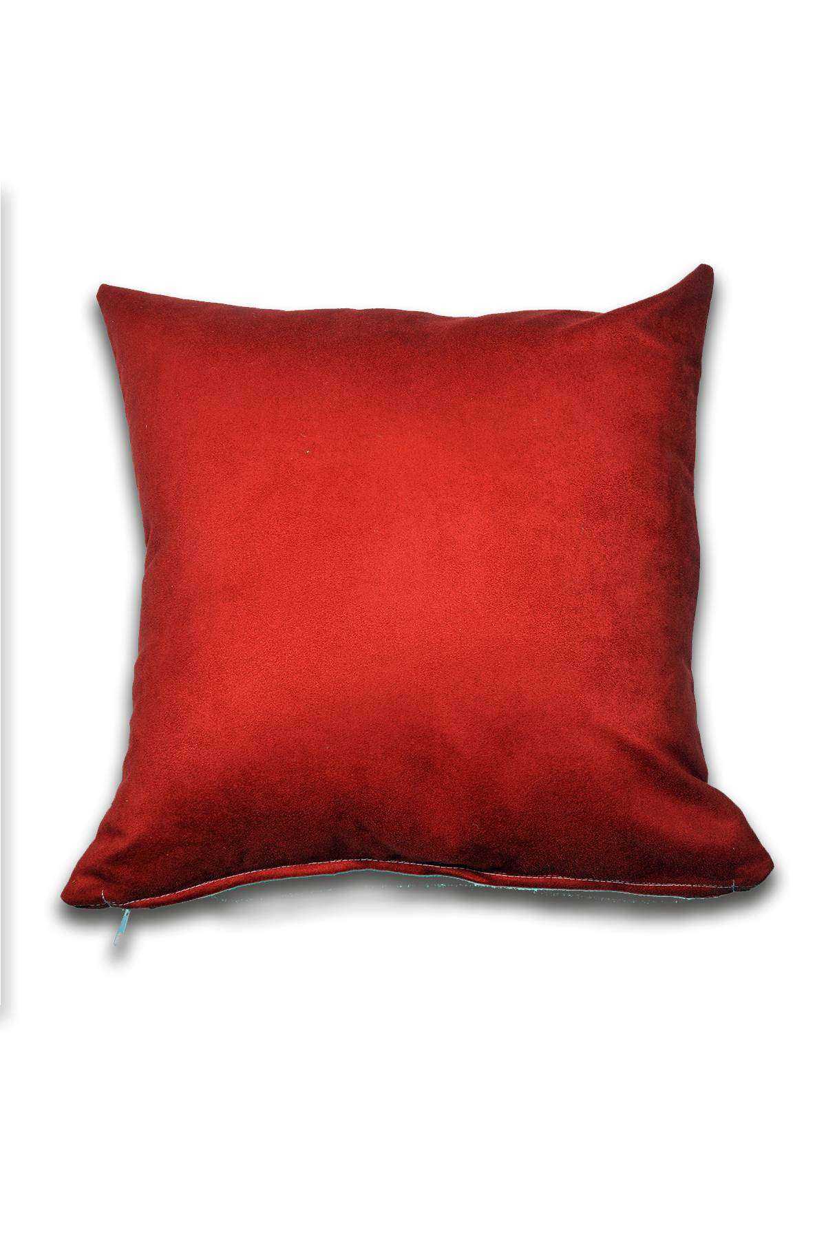 4 adet Süet Kırlent Minder Kılıfı 40X40cm Bordo