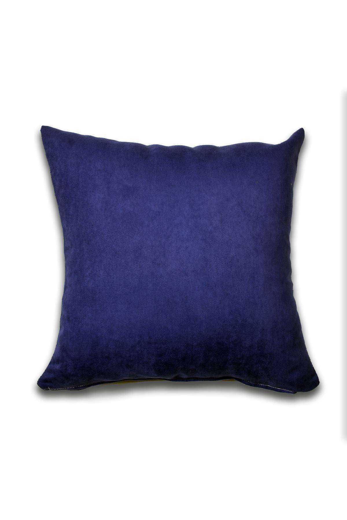 4 adet Süet Kırlent Minder Kılıfı 40X40cm Açık Kırmızı Saks Mavisi