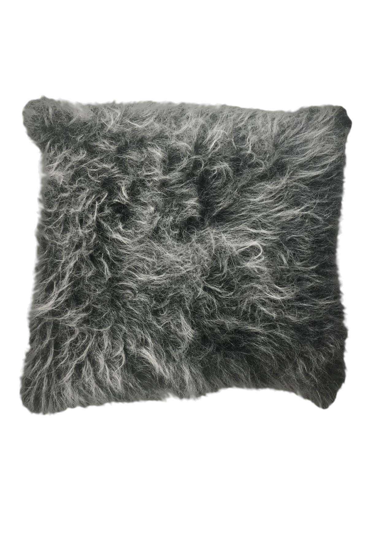 2 Adet Uzun Tüylü Peluş Lüks Salon Kırlent Minder Kılıf 52x52 S4