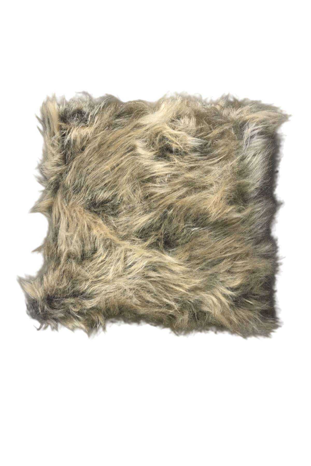 2 Adet Uzun Tüylü Peluş Lüks Salon Kırlent Minder Kılıf 52x52 S7