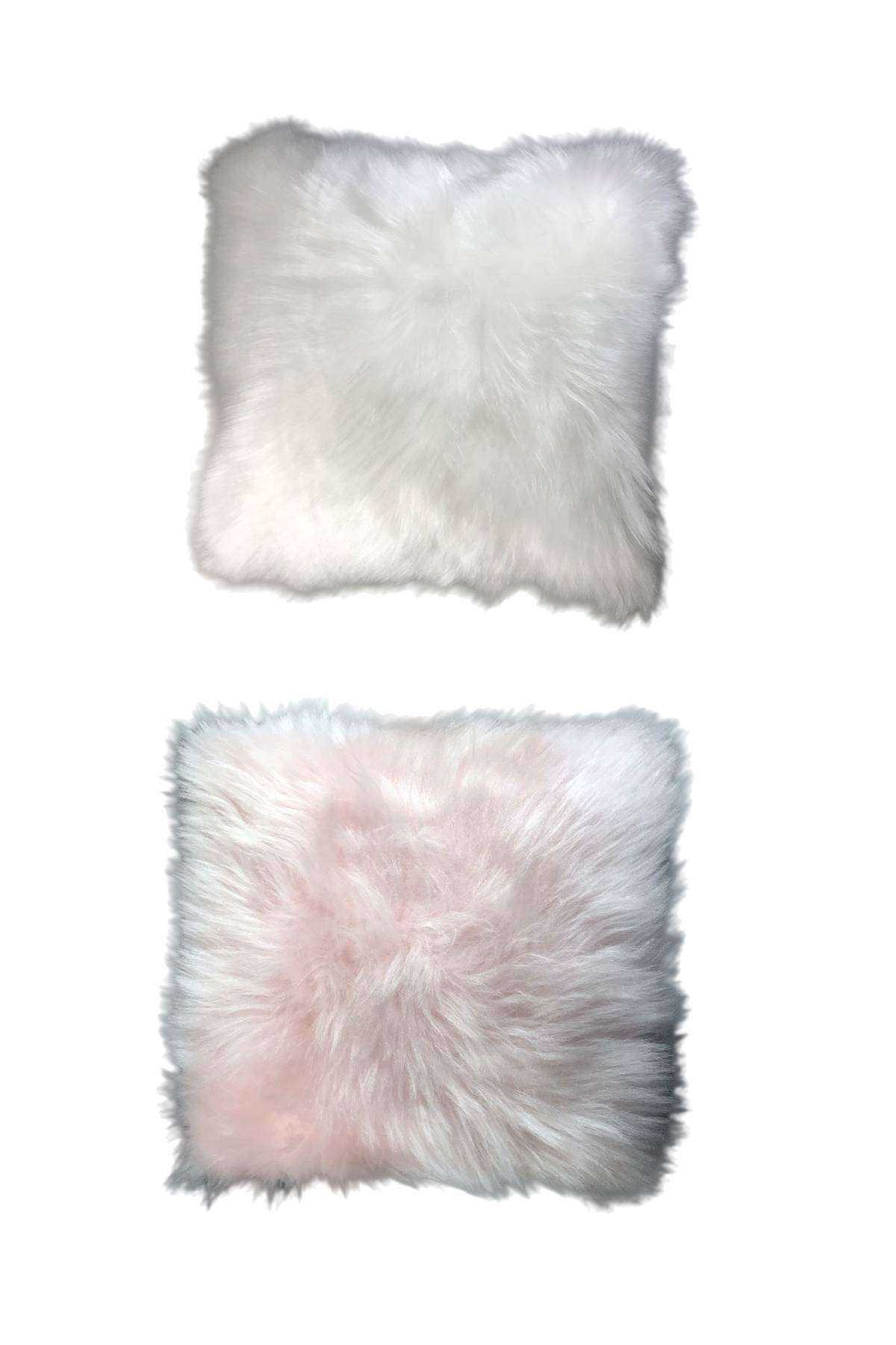 2 Adet Uzun Tüylü Peluş Lüks Salon Kırlent Minder Kılıf 52x52 S8
