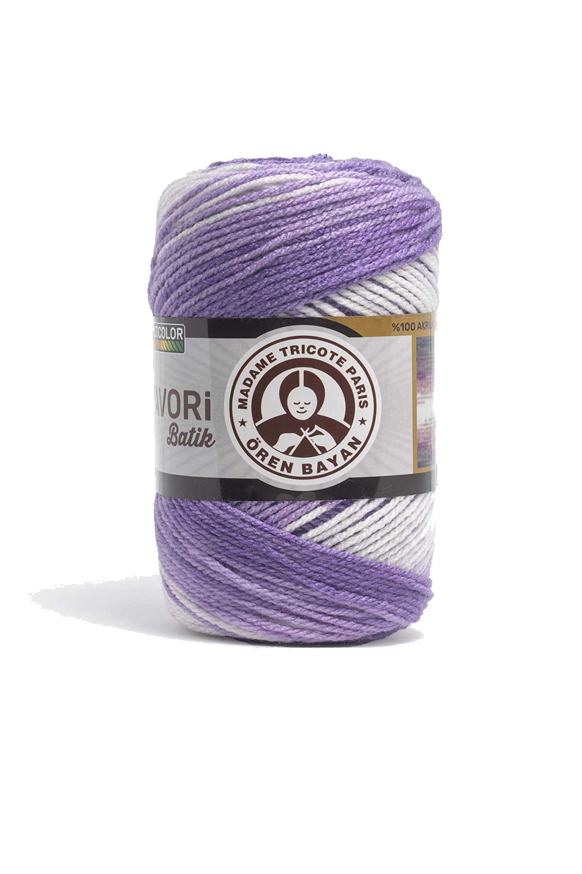 3 Adet Favori Batik El Örgü Ipliği 100 Gr 912
