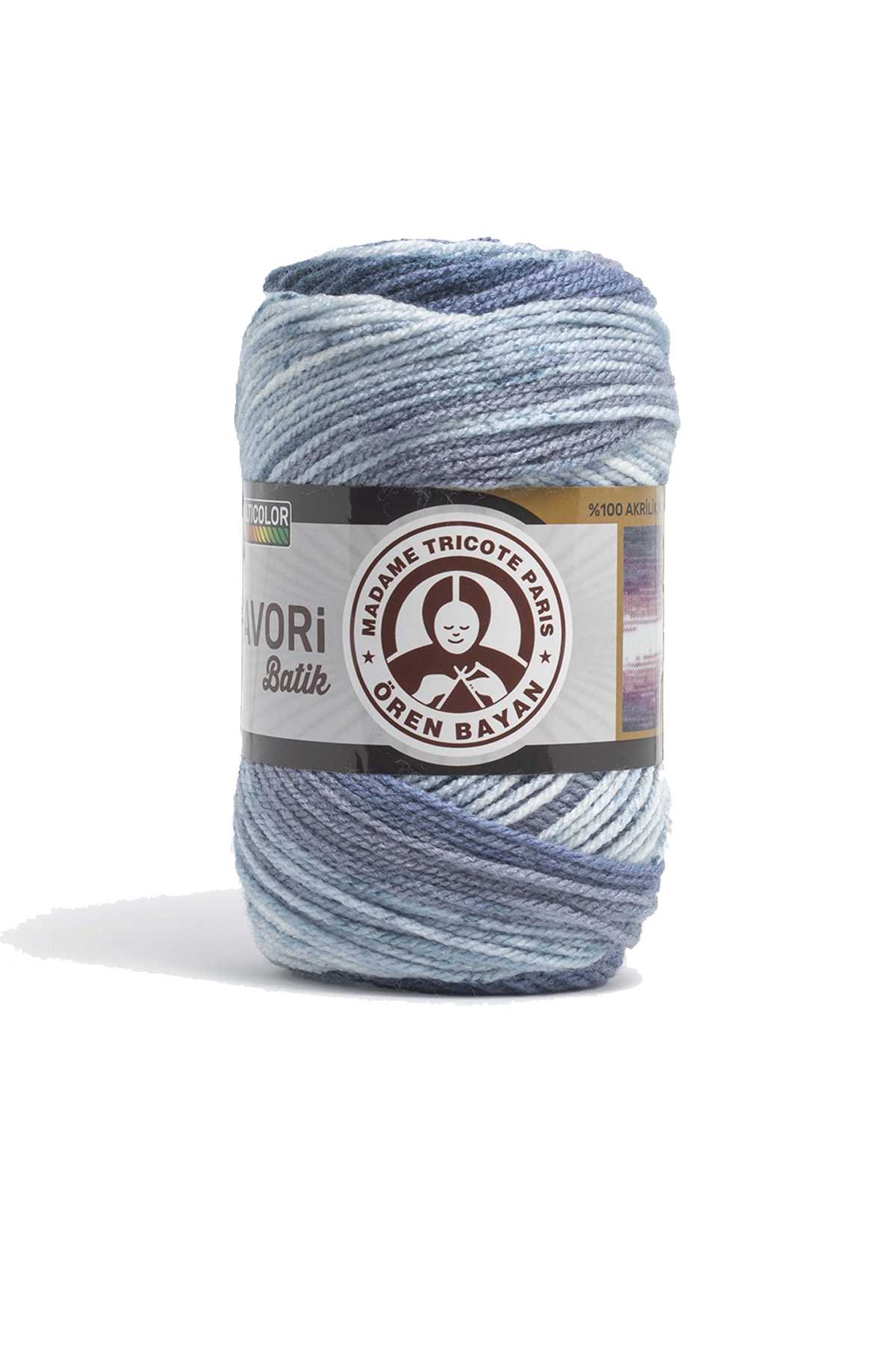 3 Adet Favori Batik El Örgü Ipliği 100 Gr 913