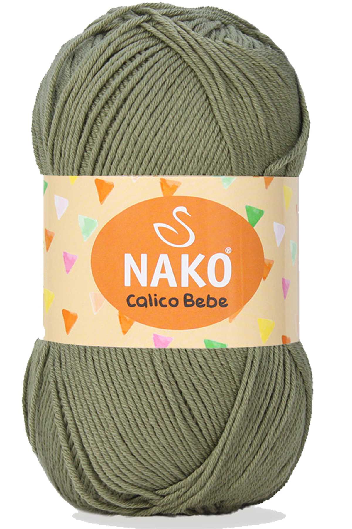 Calico Bebe Pamuklu Bebek Ve Battaniye Örgü Ipi 13285 Haki