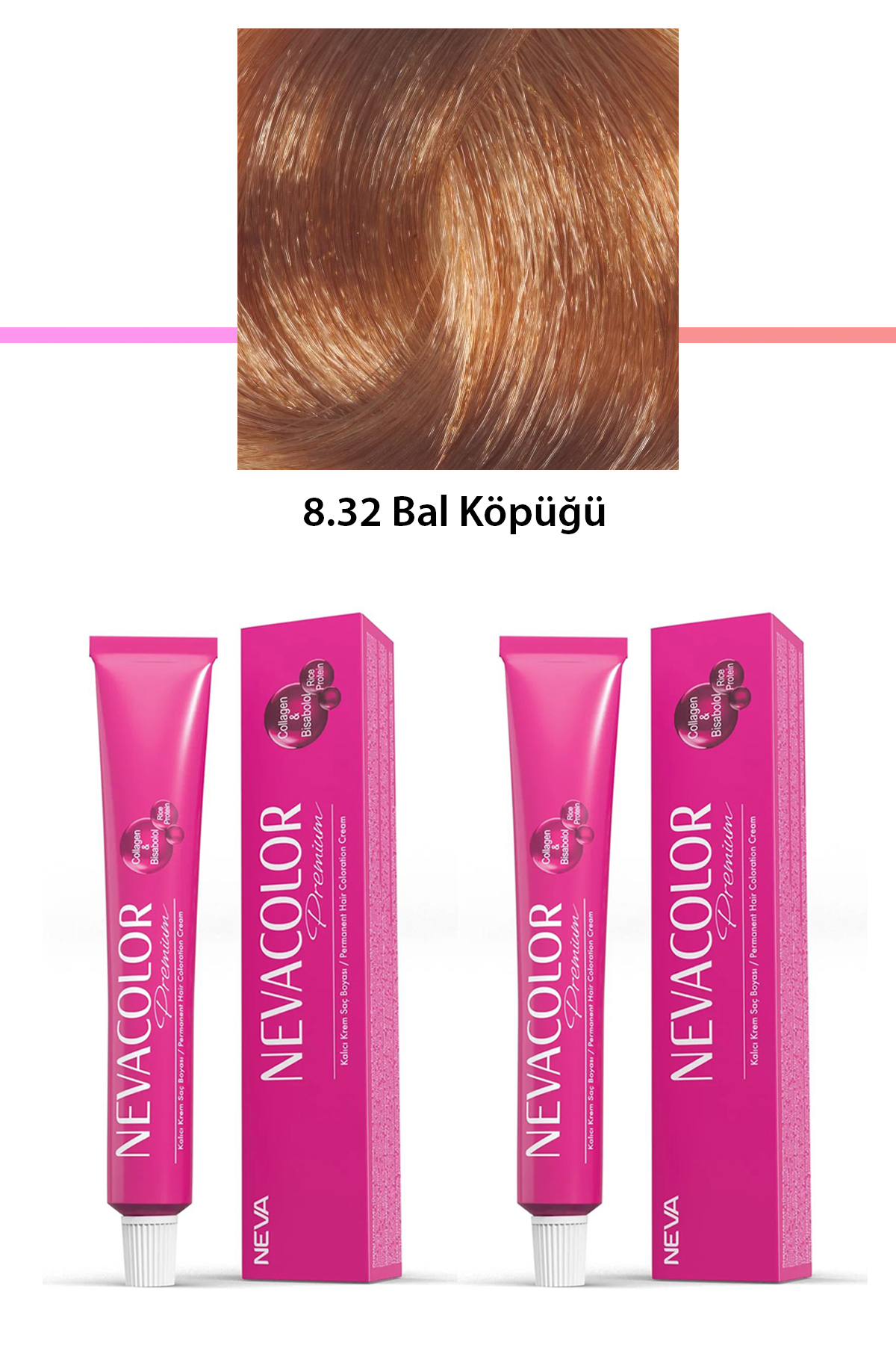 2 li Set Premium 8.32 Bal Köpüğü - Kalıcı Krem Saç Boyası 2 X 50 g Tüp