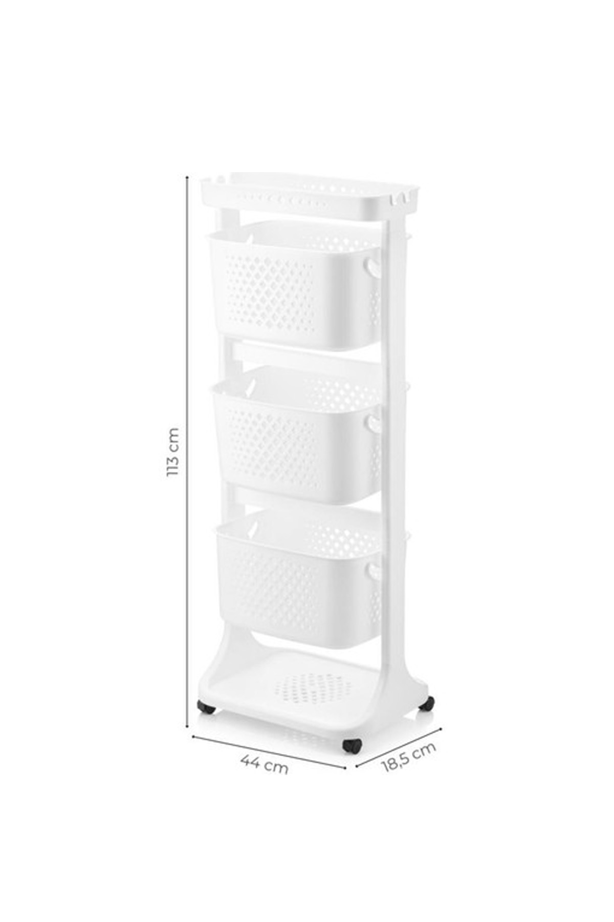 Titiz Kat Kat Sepet Organizer No:3 Beyaz TP-749