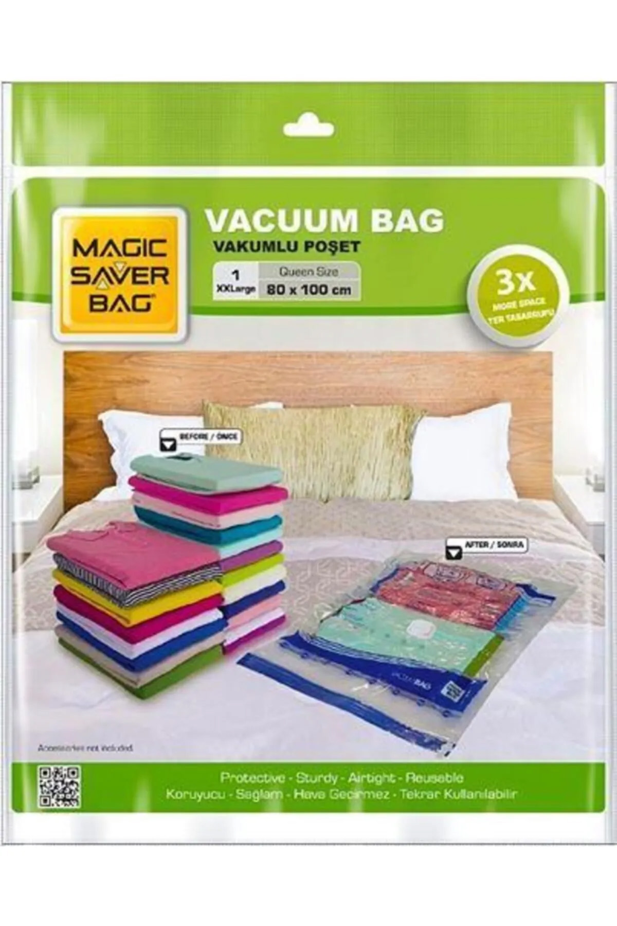 Xxl Boy (80 Cm X 100 Cm) Vakumlu Poşet - Vakumlu Hurç - Vakumlu Torba