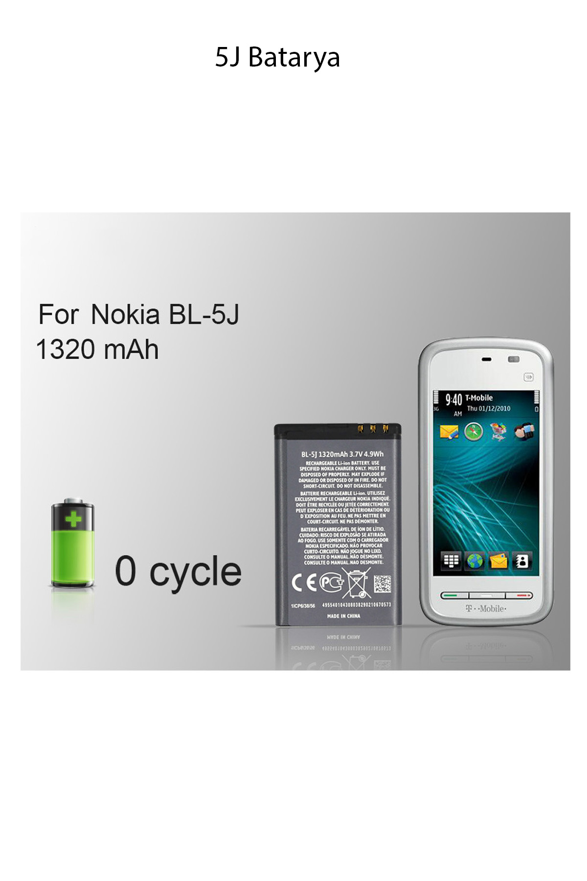 Nokia BL-J5  Serisi Telefonlarla Uyumlu Batarya Pil  - 1350 Mah Batarya Pil