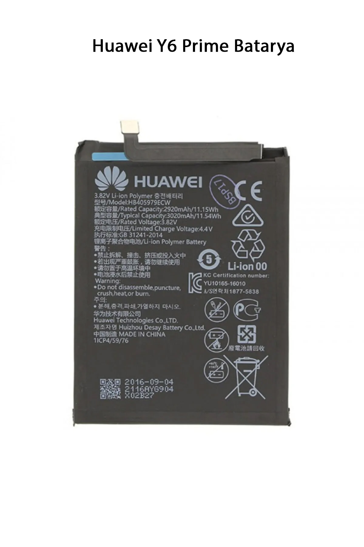 Huawei Y6 Prime Batarya Pil