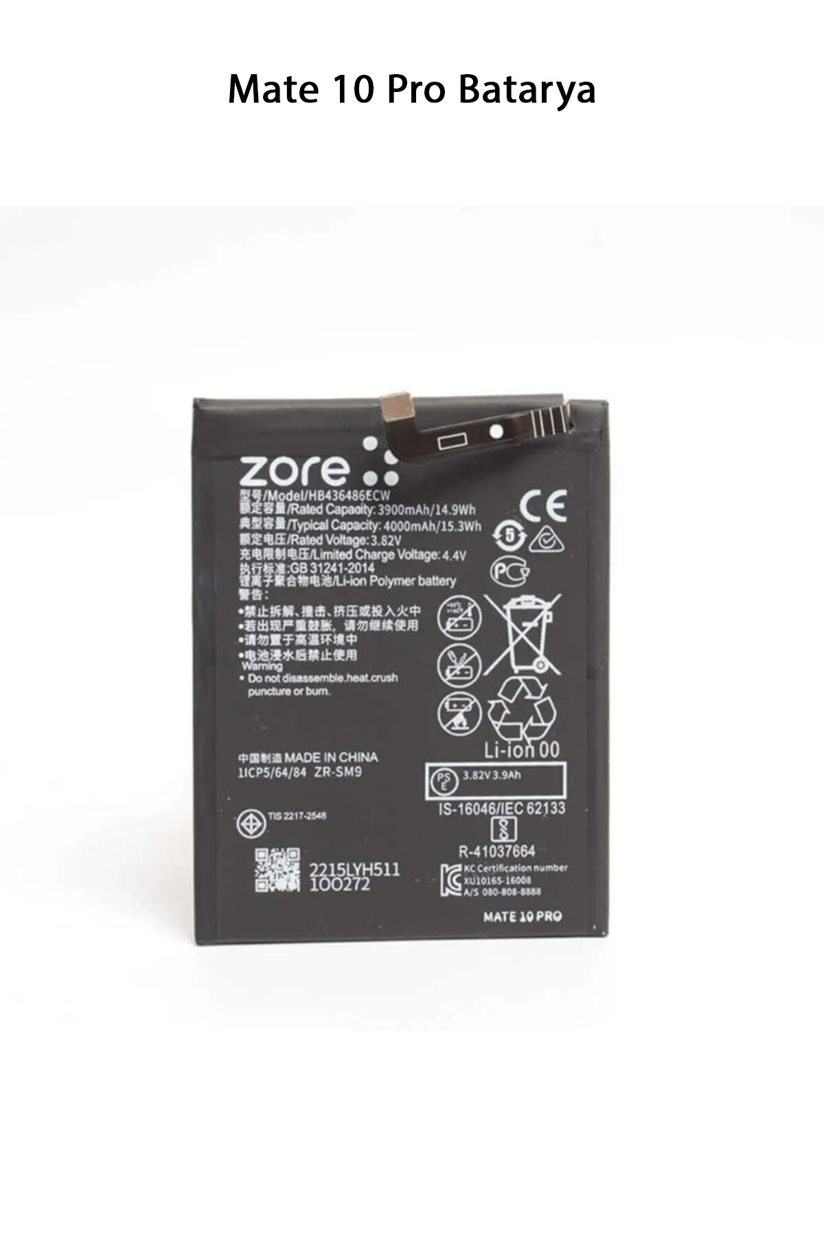 Mate 10 Pro Telefonlarla Uyumlu Batarya Pi 4000 mAh