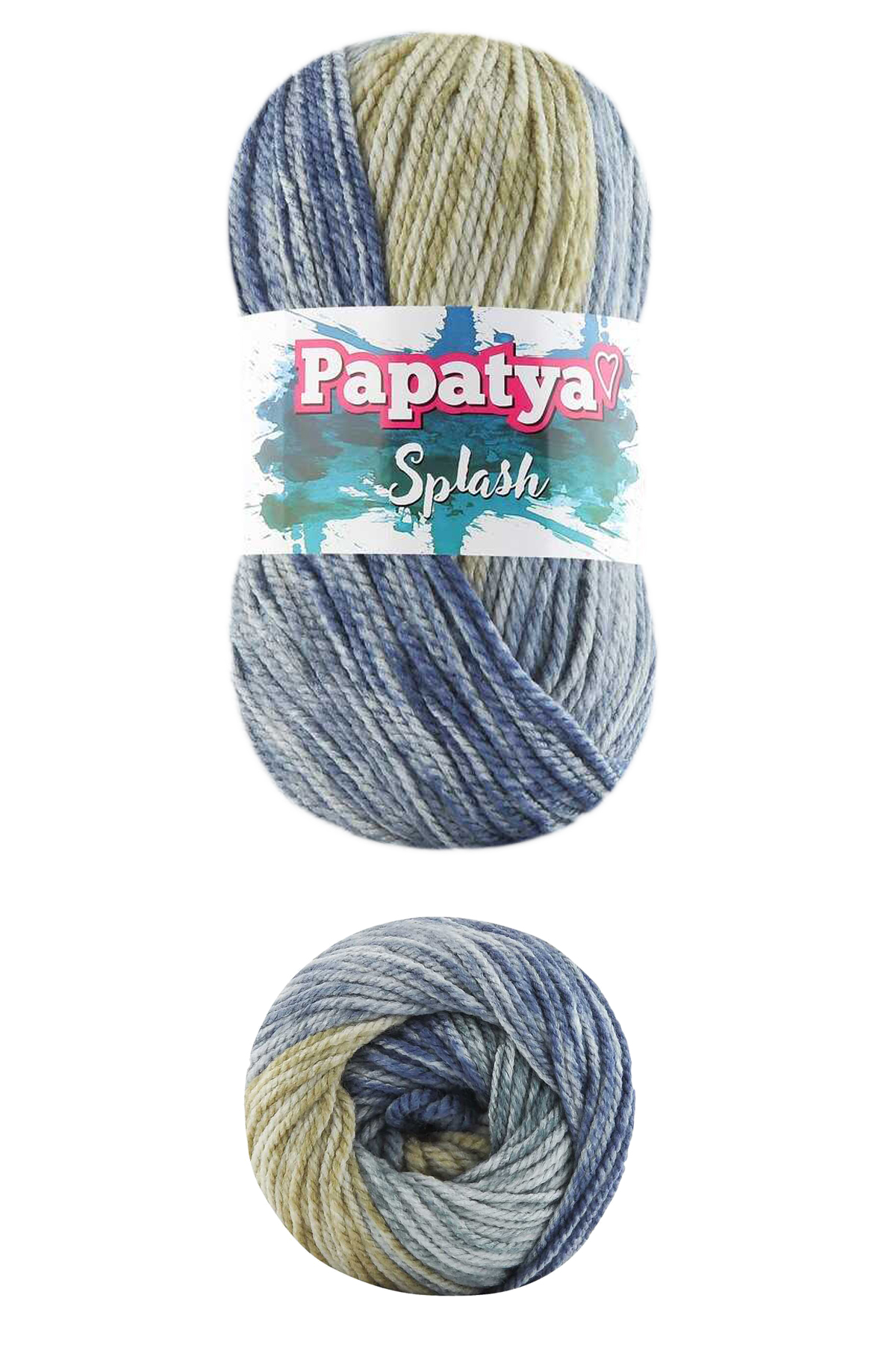 5 Adet Splash Ebruli 100 gr El Örgü İpi Yünü Renk no:03