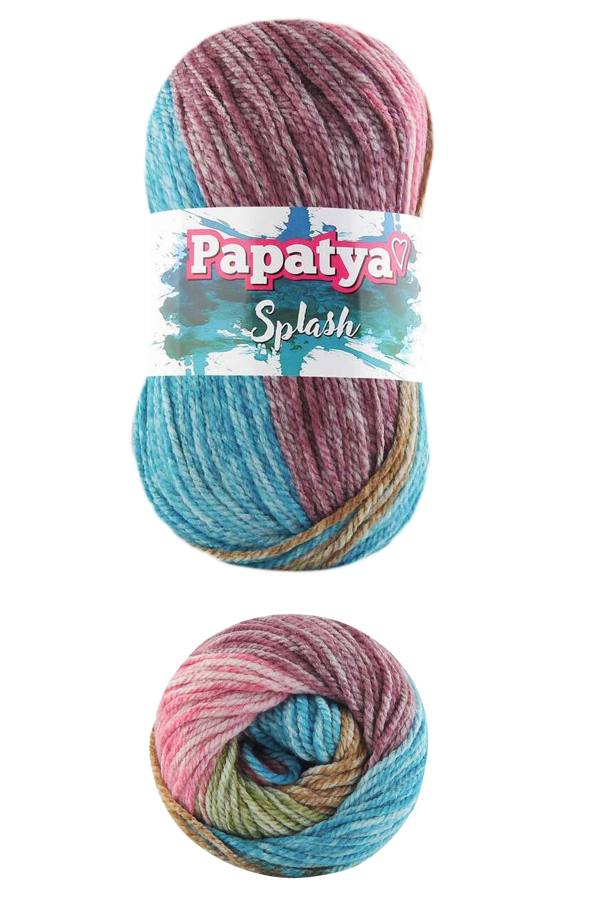 5 Adet Splash Ebruli 100 gr El Örgü İpi Yünü Renk no:08