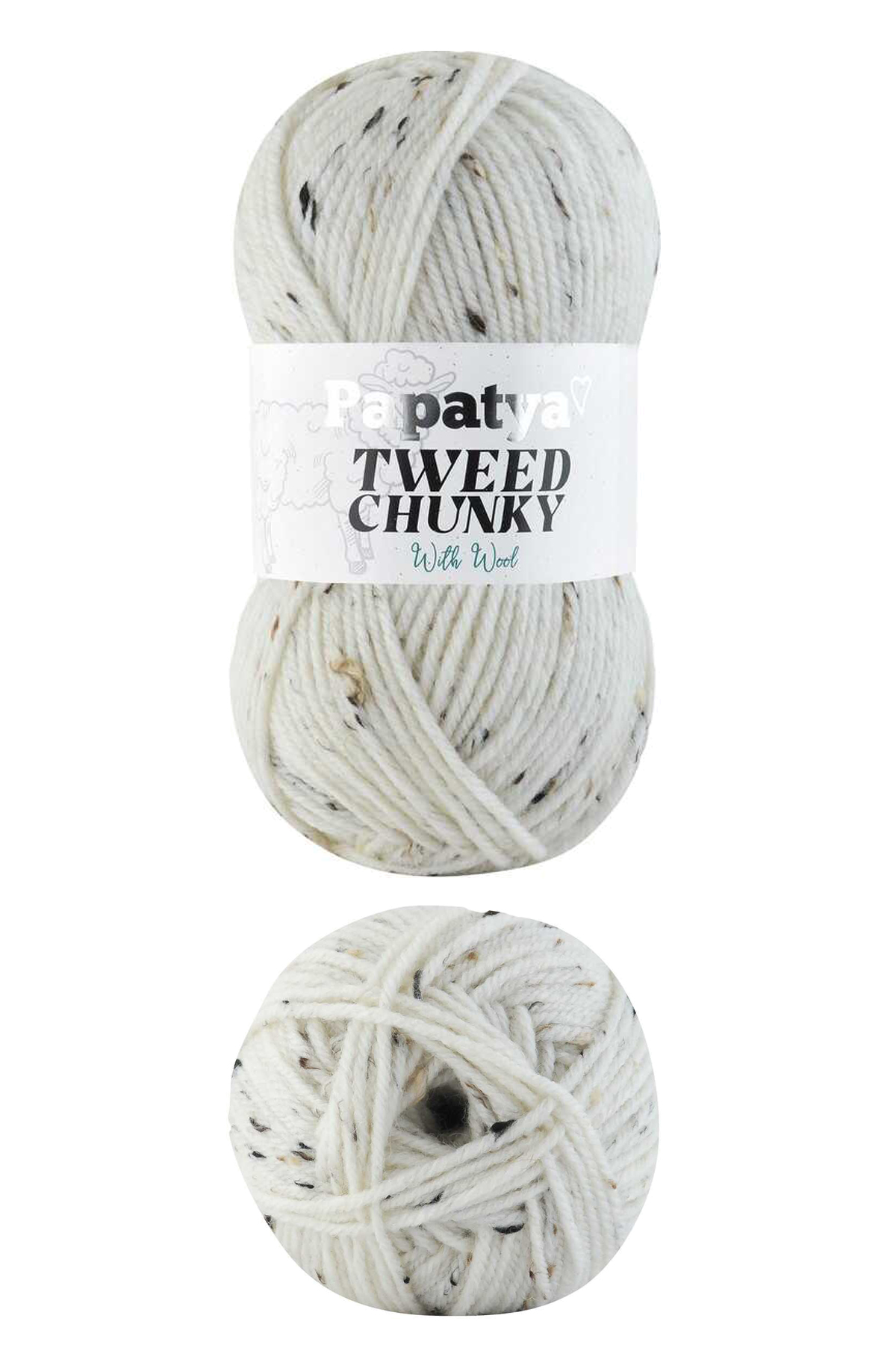 5 Adet Tweed Chunky Kırçıllı Hırka Battaniye Şapka Bere Örgü İpi Yünü - 1200