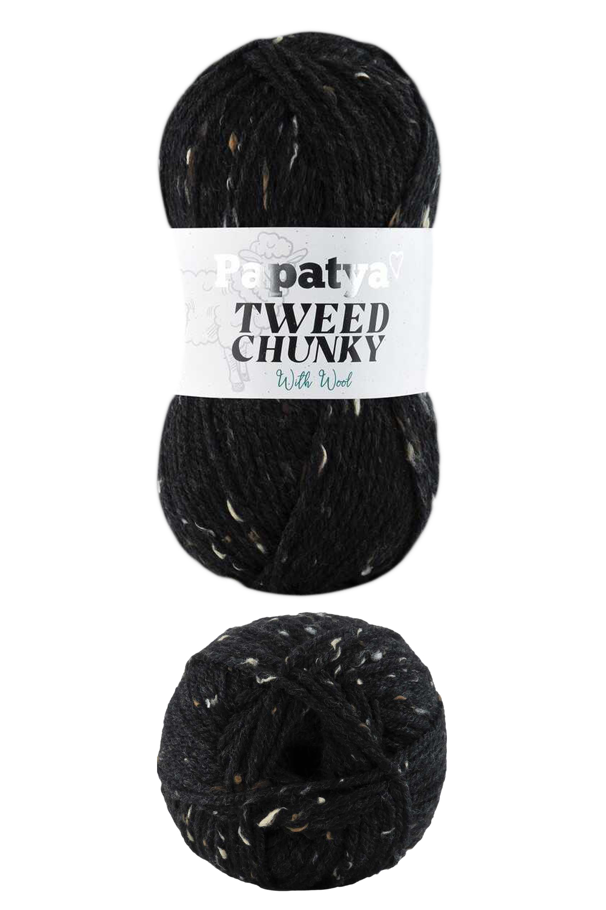 5 Adet Tweed Chunky Kırçıllı Hırka Battaniye Şapka Bere Örgü İpi Yünü - 2000