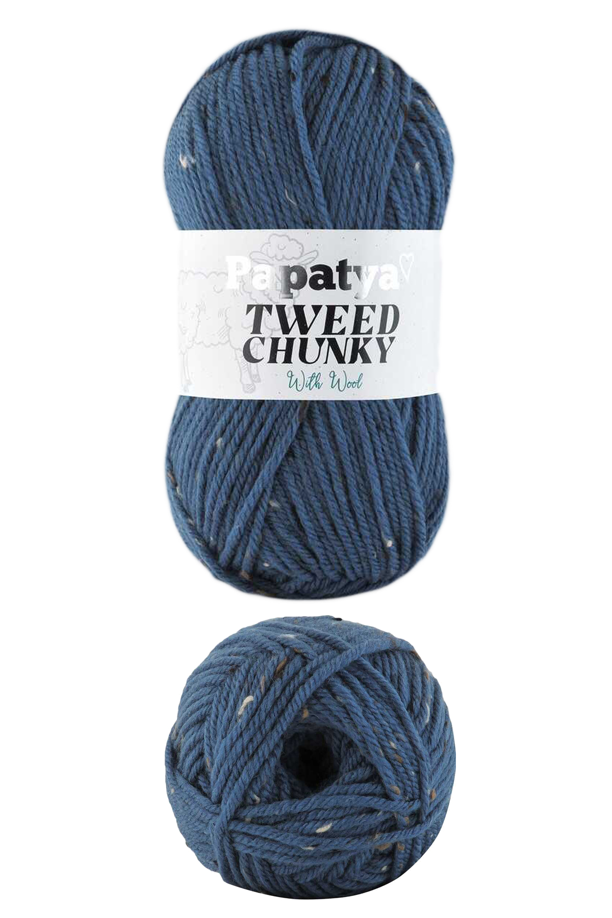 5 Adet Tweed Chunky Kırçıllı Hırka Battaniye Şapka Bere Örgü İpi Yünü - 5680