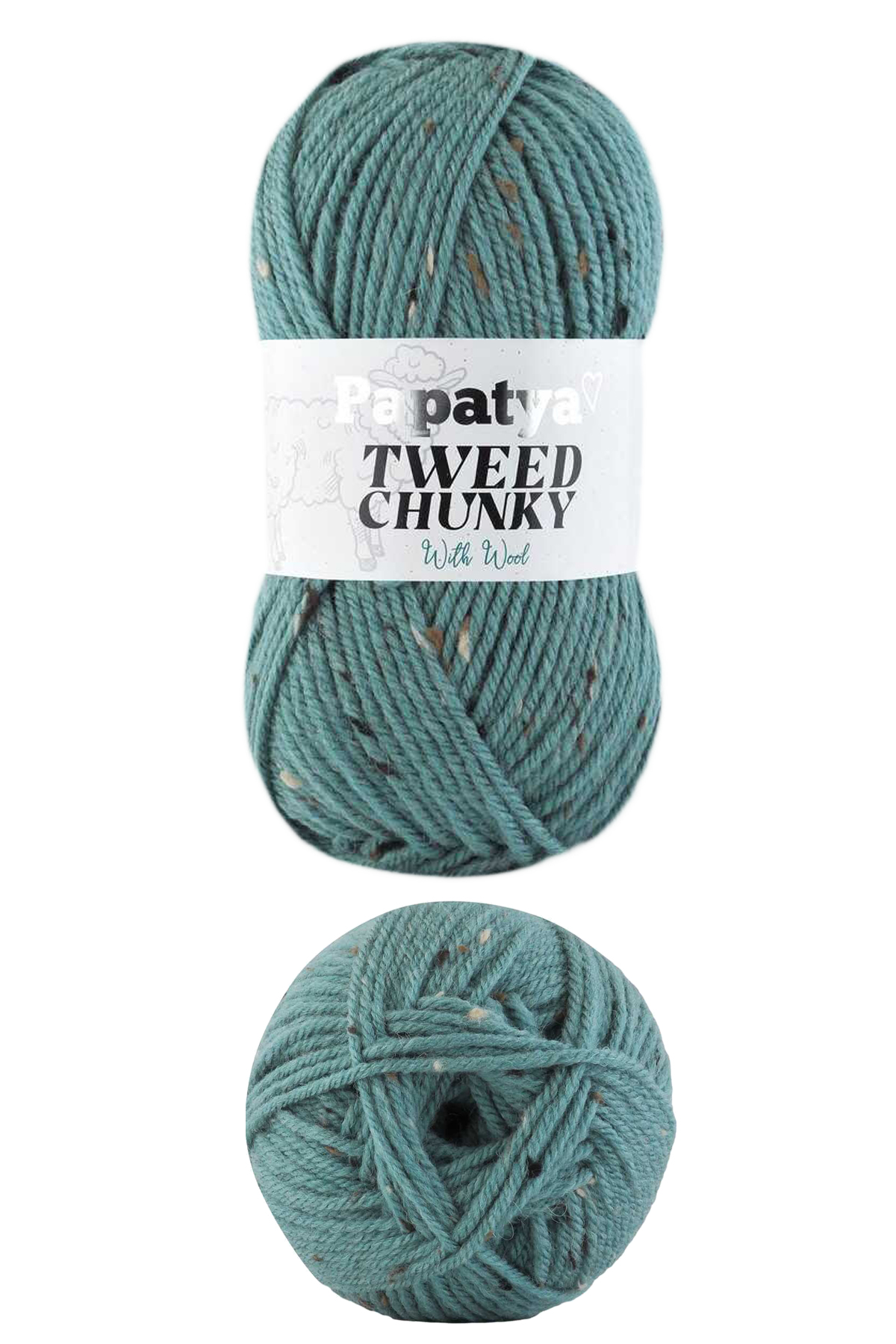 5 Adet Tweed Chunky Kırçıllı Hırka Battaniye Şapka Bere Örgü İpi Yünü - 6630