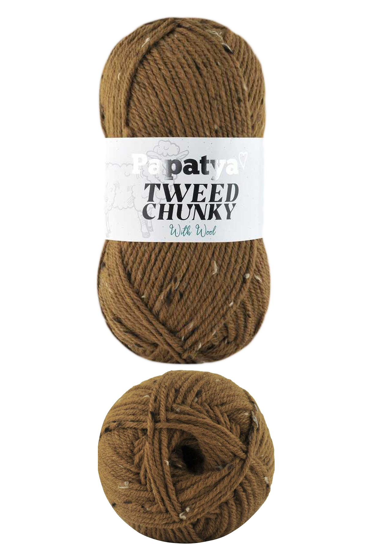 5 Adet Tweed Chunky Kırçıllı Hırka Battaniye Şapka Bere Örgü İpi Yünü - 8780