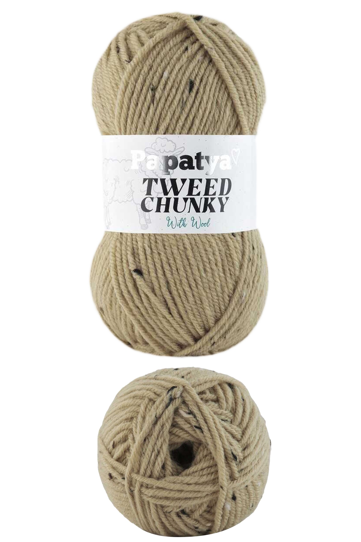 5 Adet Tweed Chunky Kırçıllı Hırka Battaniye Şapka Bere Örgü İpi Yünü - 9320
