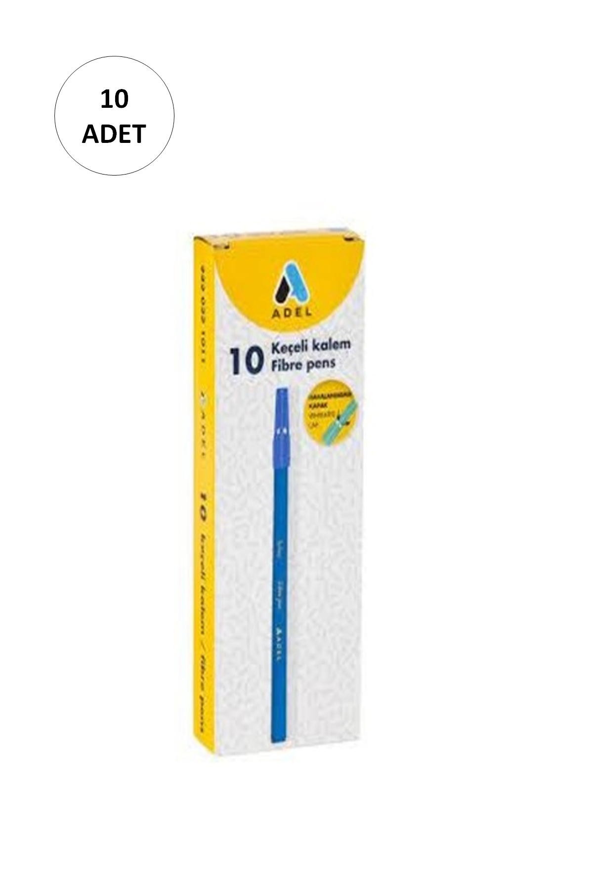10 adet Adel Keçeli Kalem Mavi 10 Lu Yl