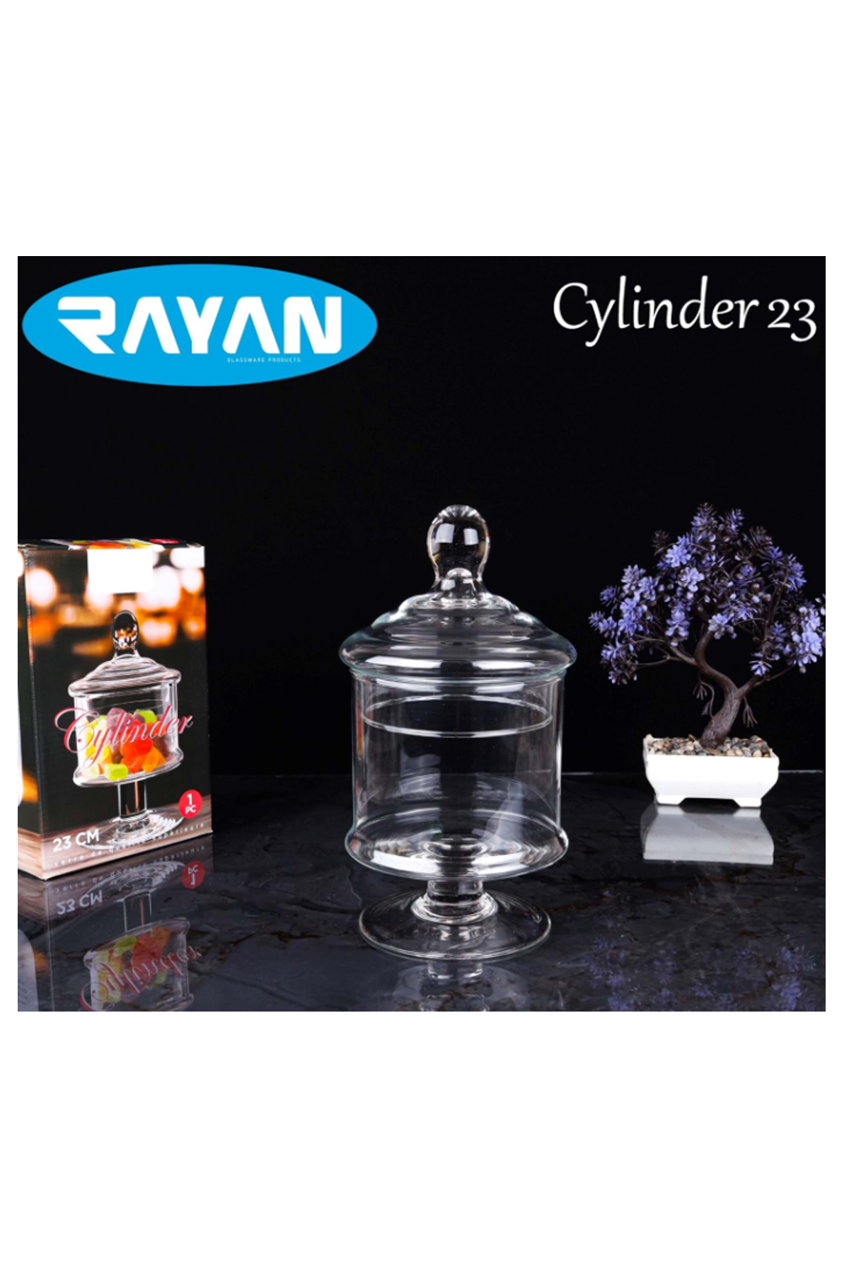Rayan 23 Cm Ayaklı Fanus Şekerlik
