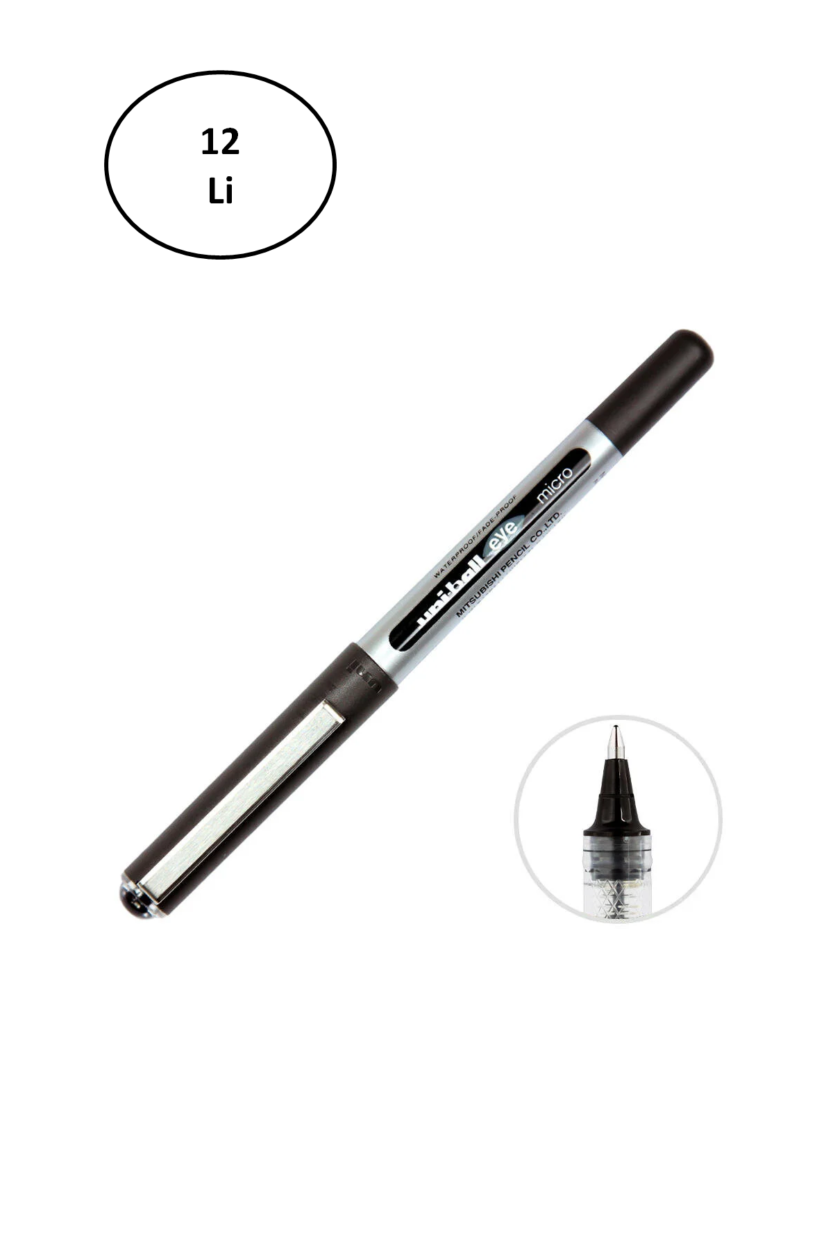 Uni-ball Ub-150 Eye Micro Roller Kalem 0.5 mm Siyah Kalem 12'li