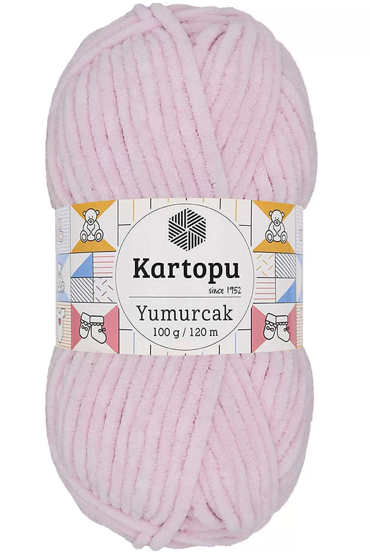 1 Adet Yumurcak Kadife El Örgü İpi Toz Pembe K1562