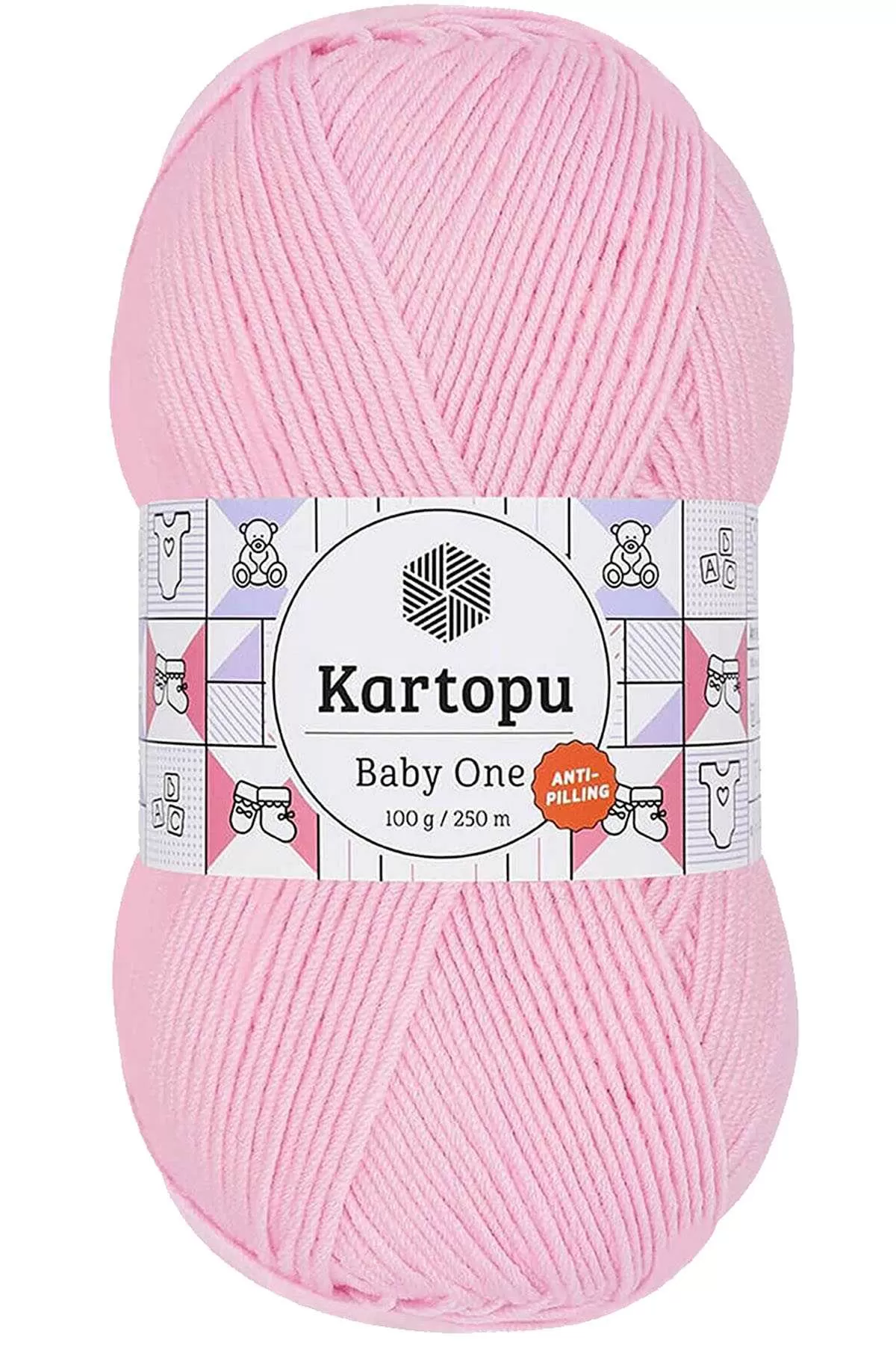 1 Adet Baby One Tüylenmeyen El Örgü İpi Yünü Açık Pembe K782