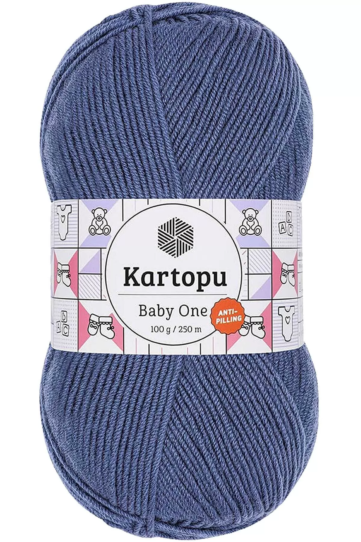 1 Adet Baby One Tüylenmeyen El Örgü İpi Yünü Koyu Mavi K1533