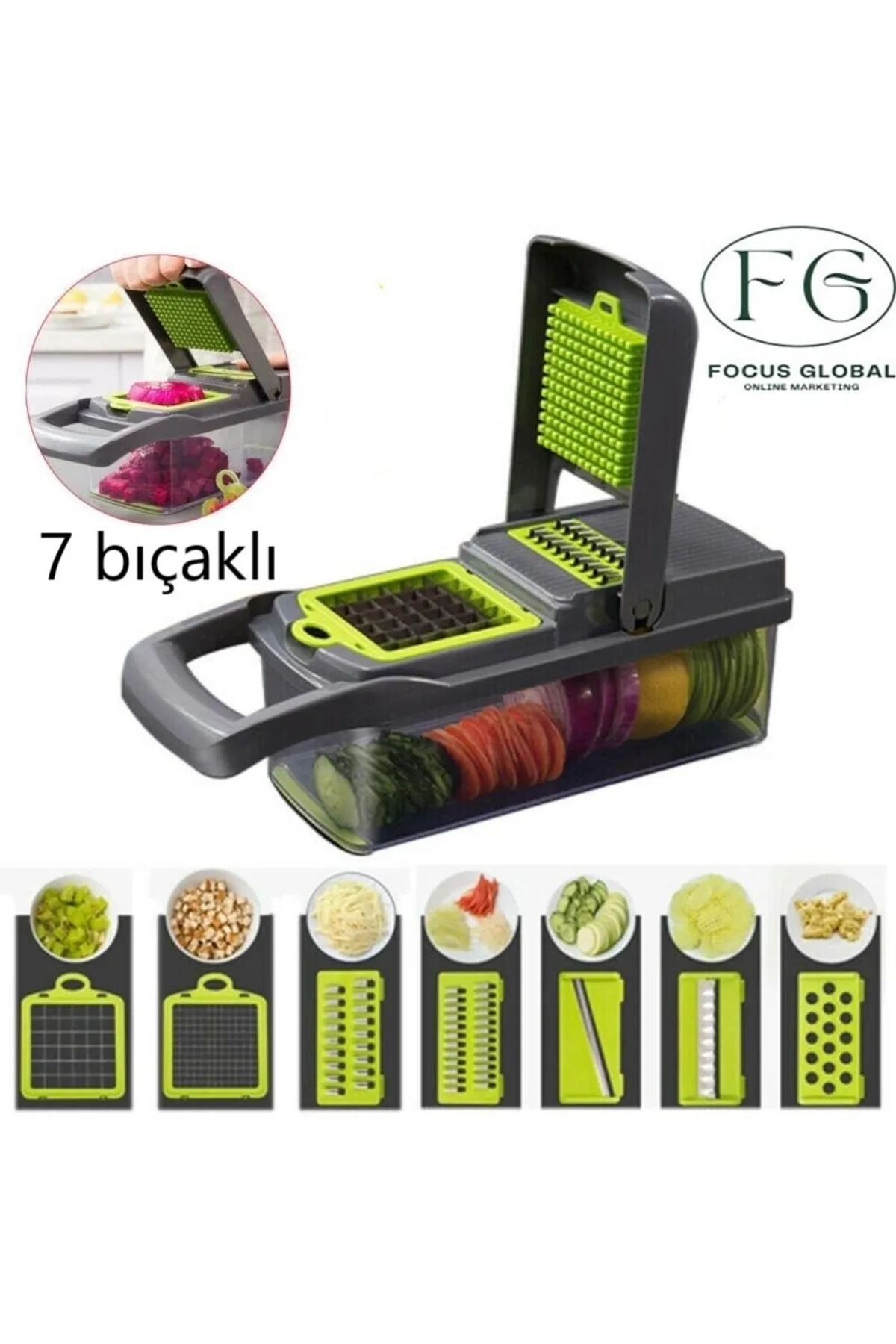 Nicer Dicer Cutter Plus Pratik Sebze Doğrayıcı Rende Practical Vegetable Slicer Sebze Dilimleyici Royaleks-094