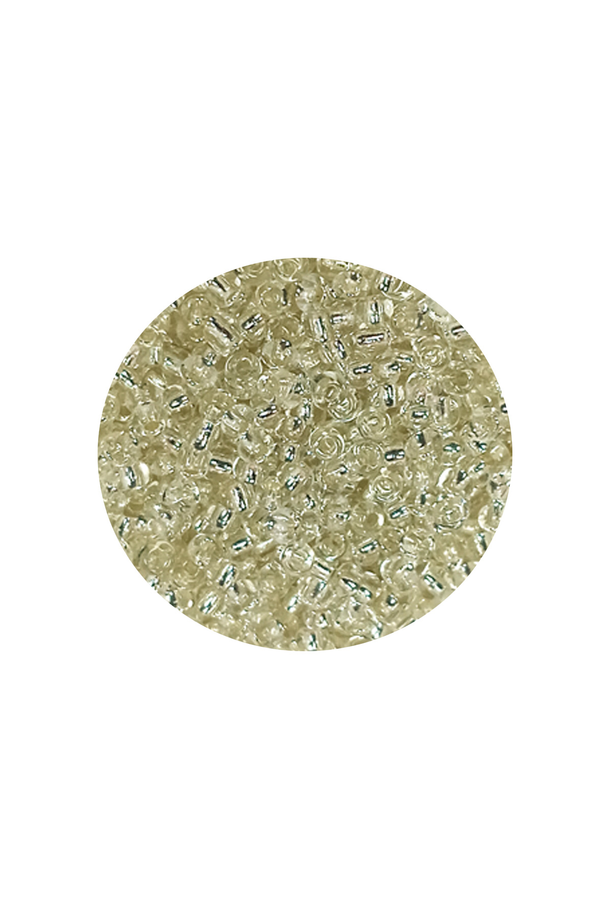 Dökme Cam Kum Boncuk (11/0) 2 mm - 20 Gram -  Şeffaf Beyaz - BNC018