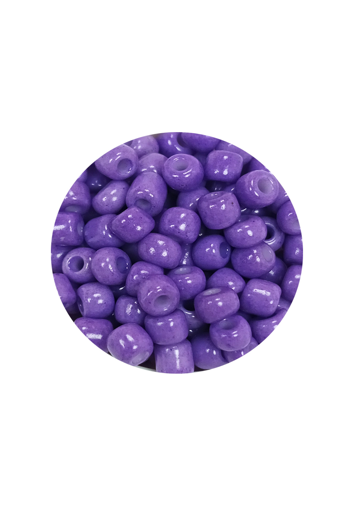 Dökme Cam Kum Boncuk Büyük Boy (6/0) 4 mm - 60 Gram - Mor - BNC116
