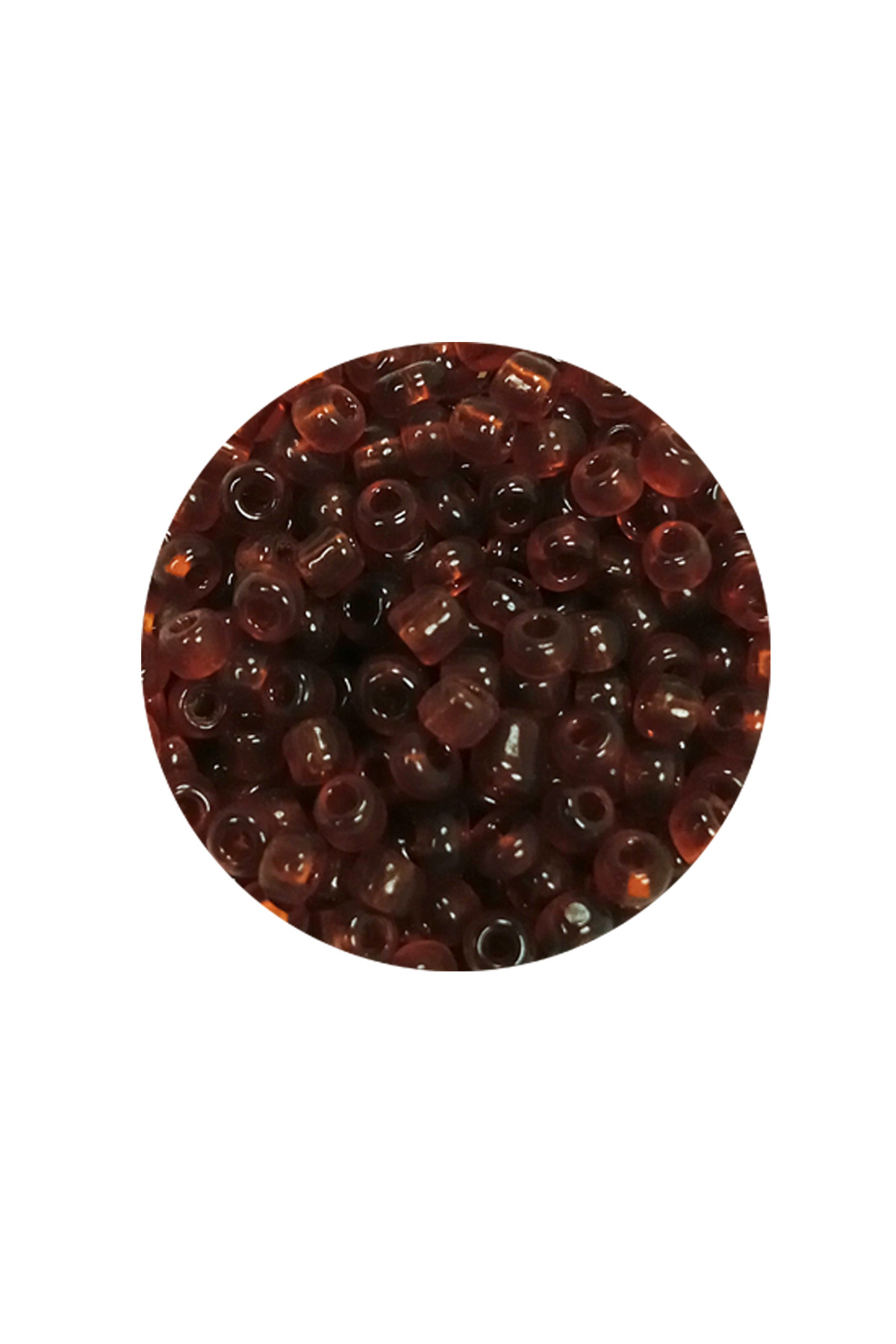 Dökme Cam Kum Boncuk (8/0) 3 mm - 20 Gram - Şeffaf Koyu Kahve - BNC159