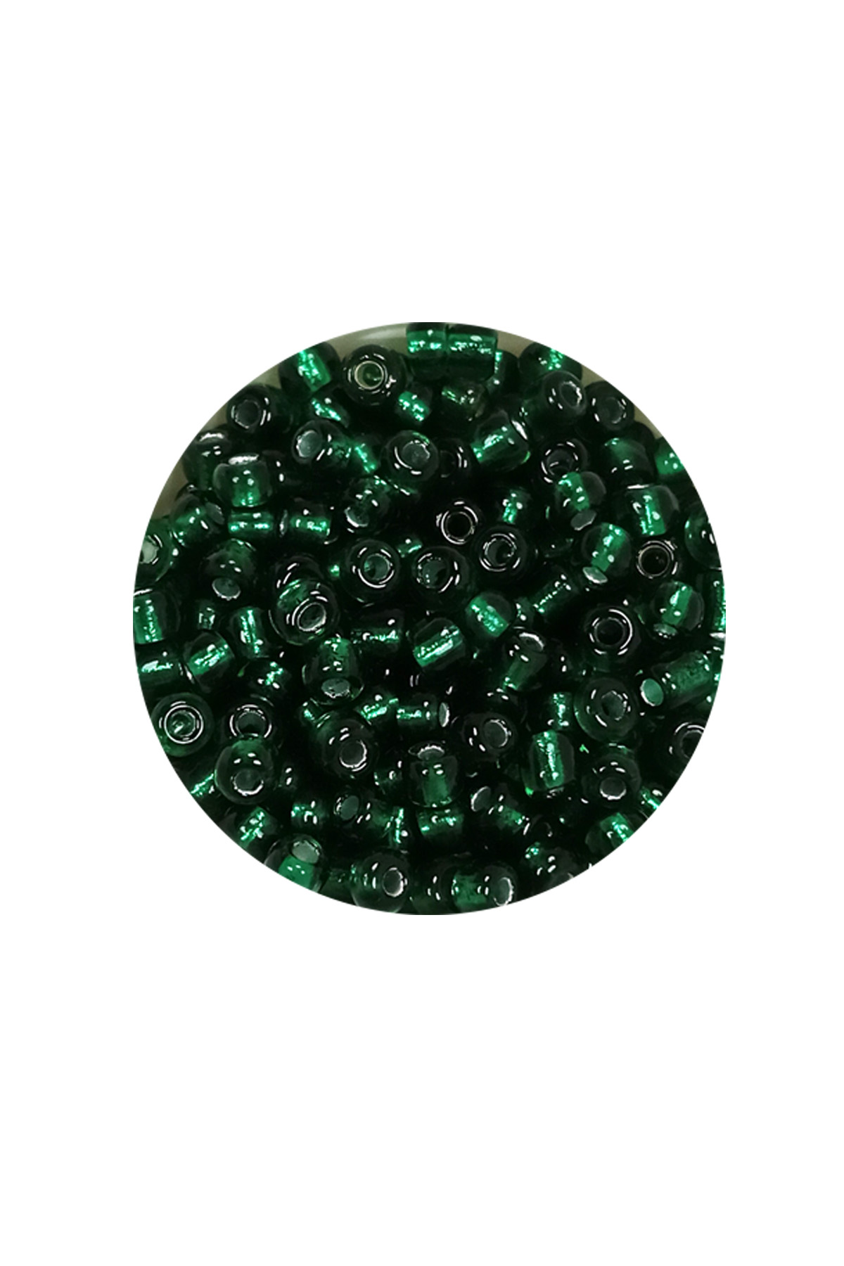 Dökme Cam Kum Boncuk (8/0) 3 mm - 60 Gram - Koyu Yeşil - BNC187