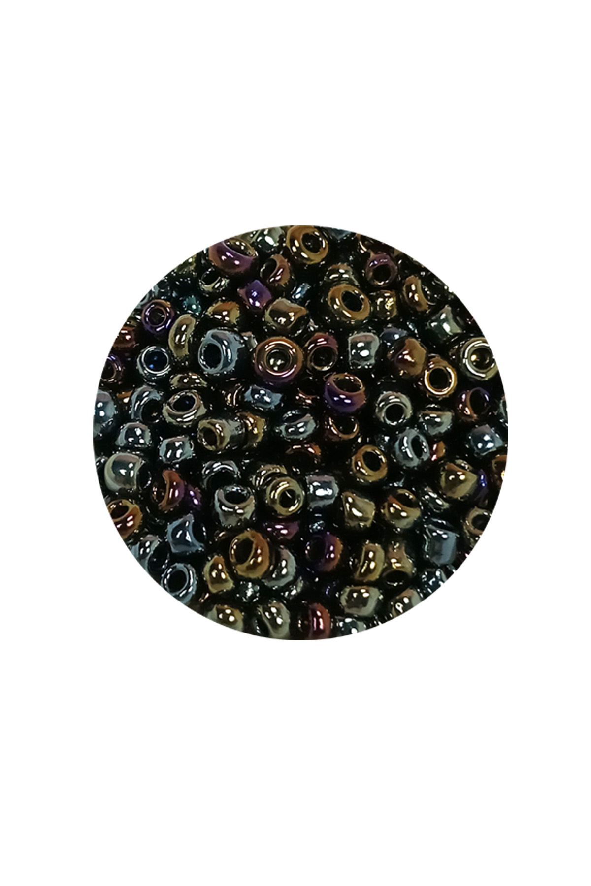 Dökme Cam Kum Boncuk (8/0) 3 mm - 60 Gram - Alacalı Renk - BNC192