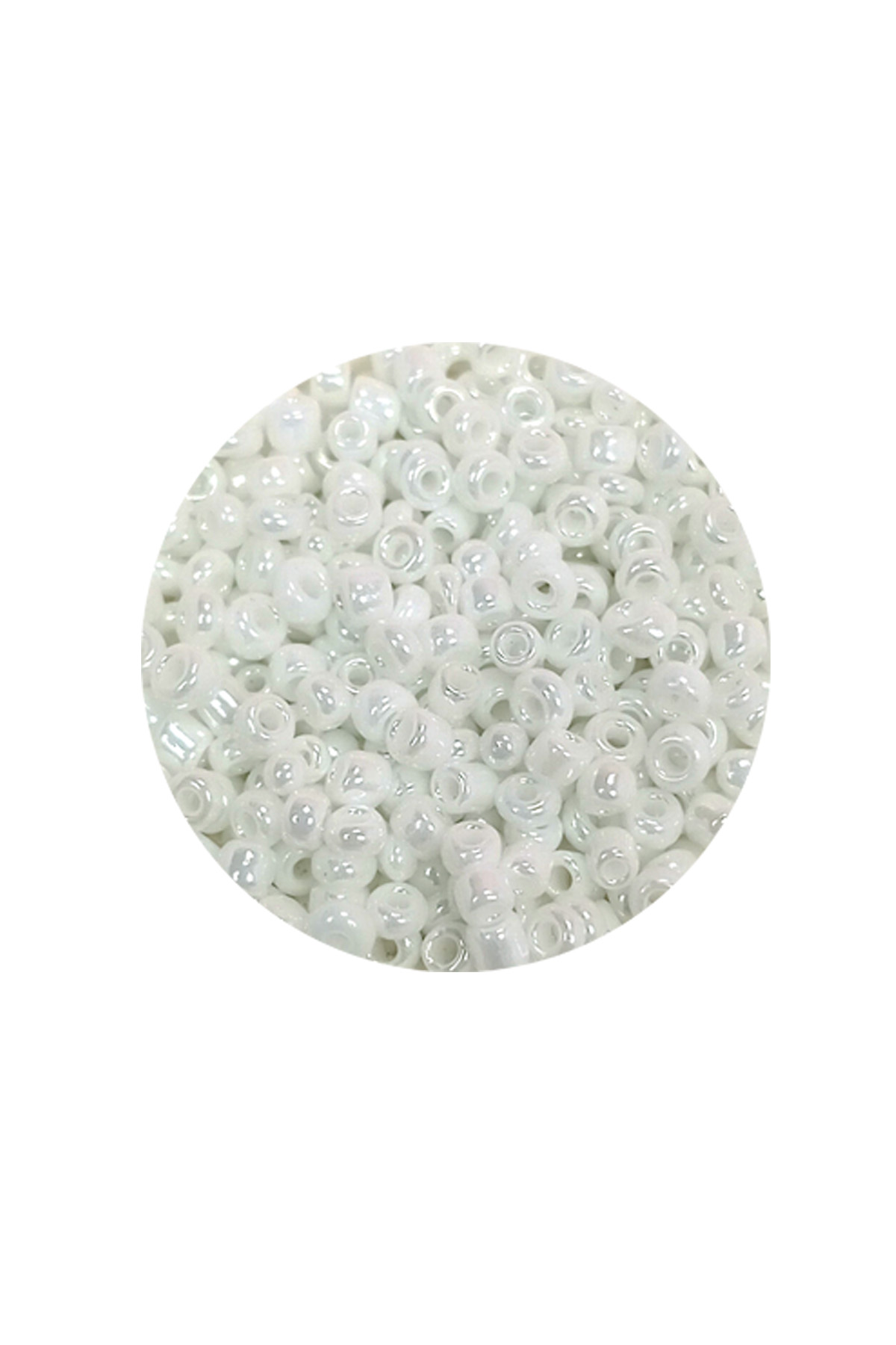 Dökme Cam Kum Boncuk (8/0) 3 mm - 60 Gram - Parlak Beyaz - BNC194