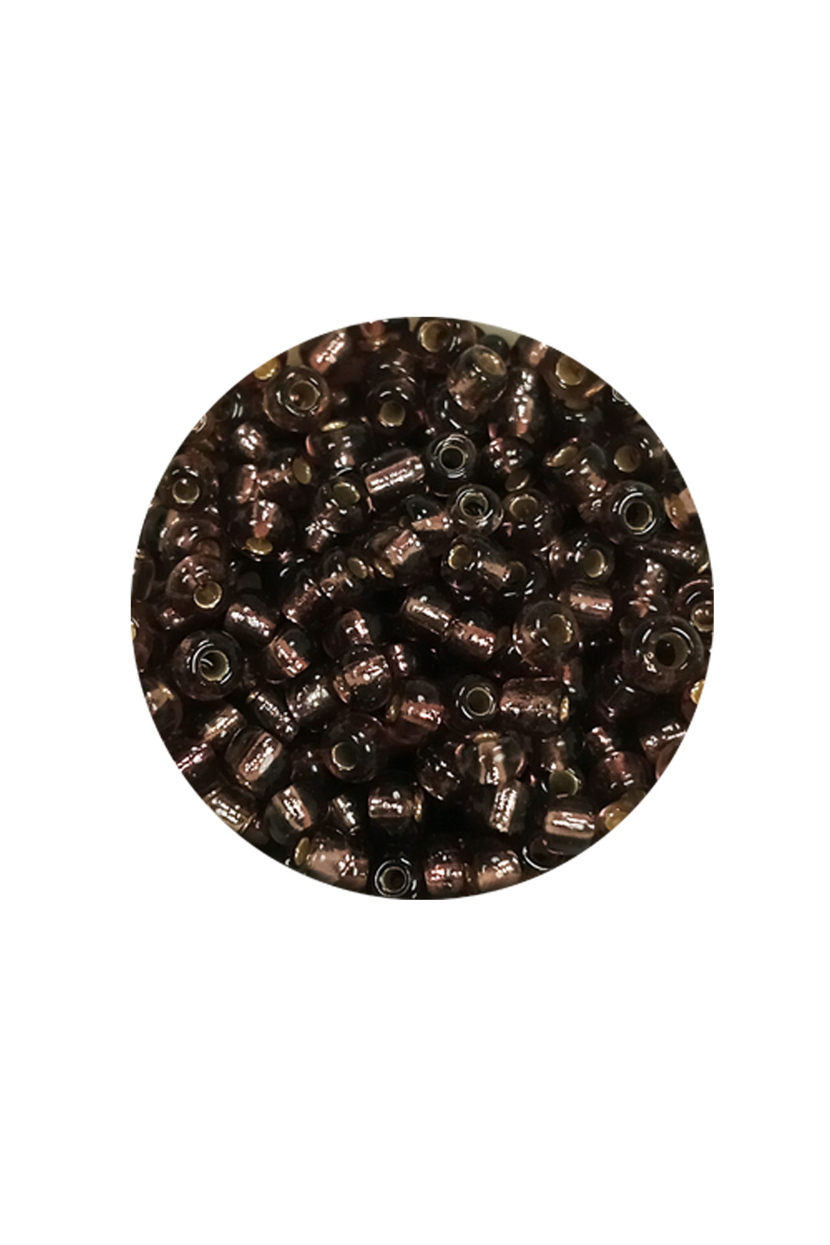 Dökme Cam Kum Boncuk (8/0) 3 mm - 60 Gram - Şefaff Alacalı Kahve - BNC213