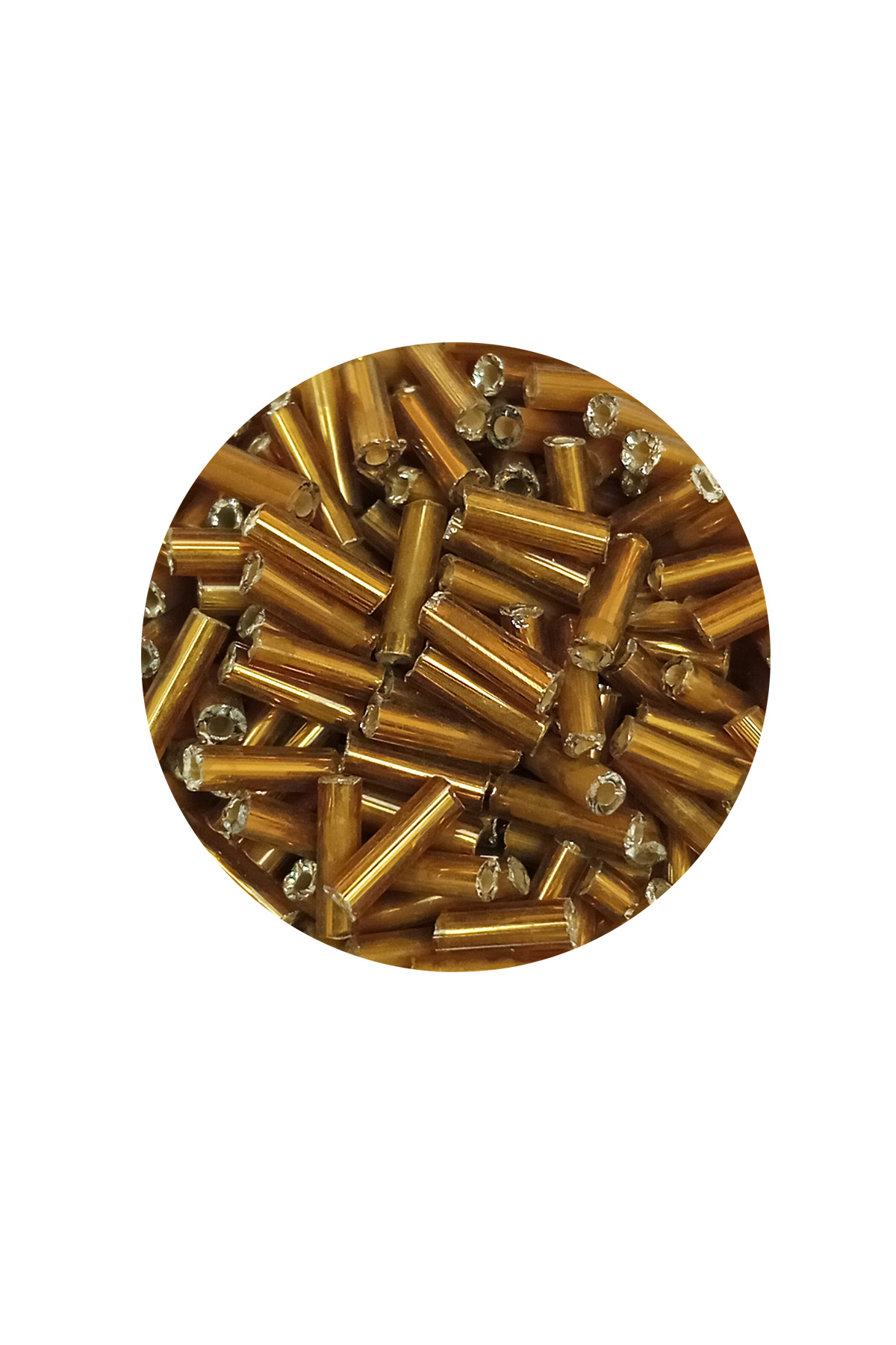 Uzun Boru Kesme Boncuk Çap 2mm Uzunluk 10 mm - 60 Gram - Altın Sarısı - BNC270