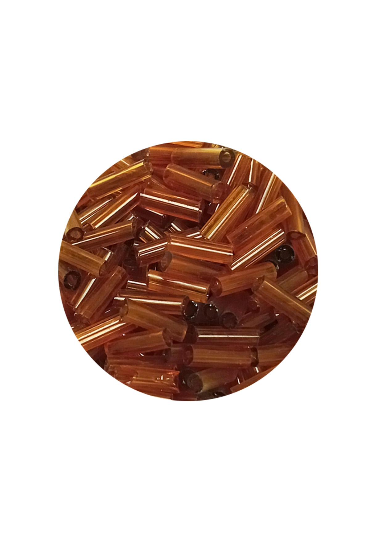 Uzun Boru Kesme Boncuk Çap 2mm Uzunluk 10 mm - 60 Gram - Şeffaf Gold - BNC293