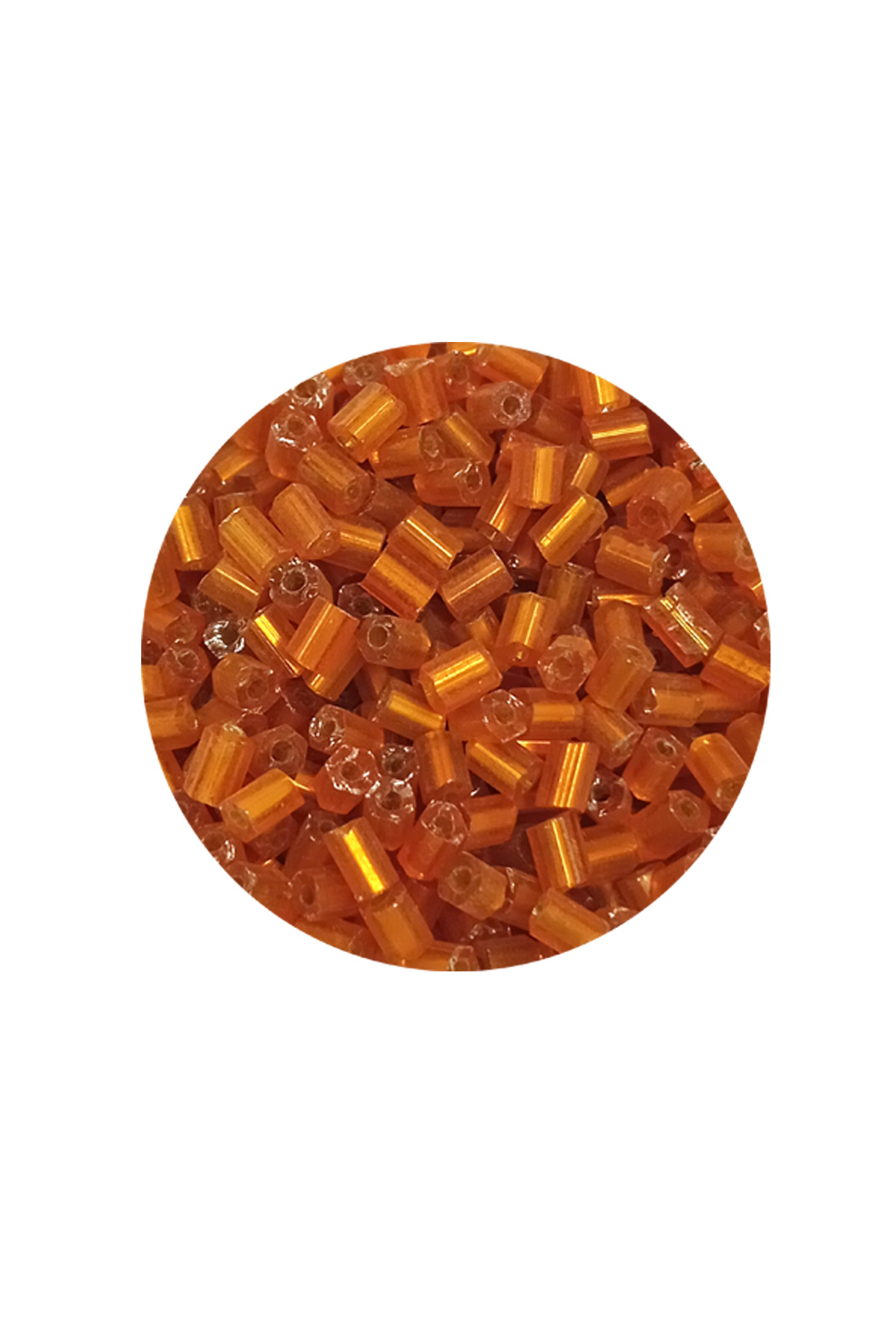 Kesme Cam Boncuk 2mm - 60 Gram - Şeffaf Koyu Turuncu - BNC375