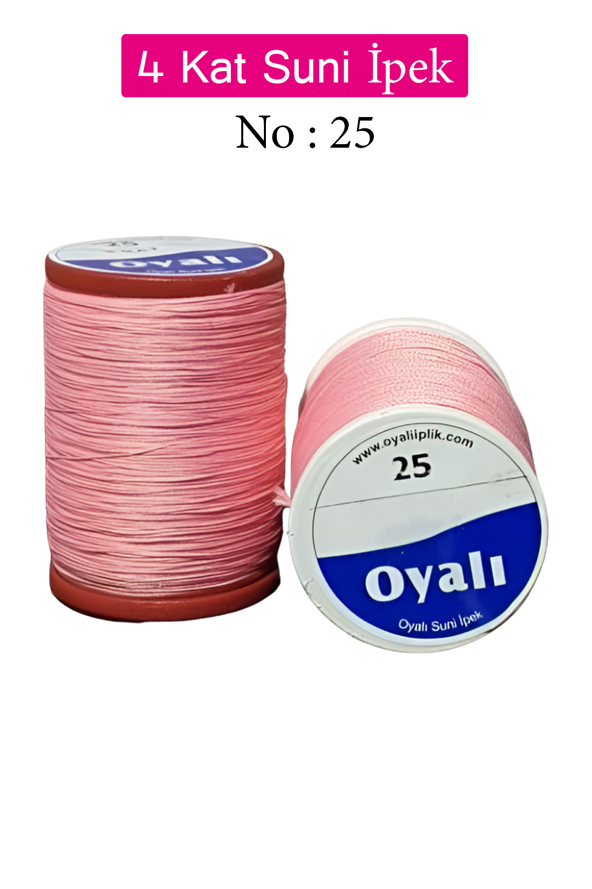 Oyalı 4 Kat Suni İpek İplik İğne Oyası Boncuk İpi Tığ Oyası No:25